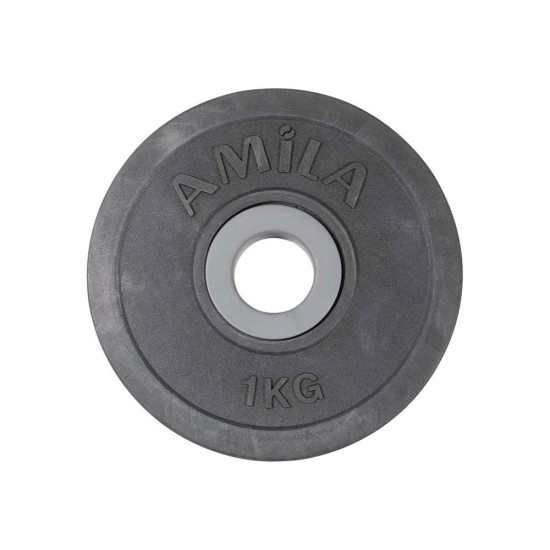 Amila Δίσκος με επένδυση λάστιχου 1kg Amila Δίσκος με επένδυση λάστιχου 1kg